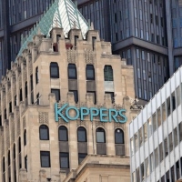 New Koppers sign on the Pittsburgh skyline