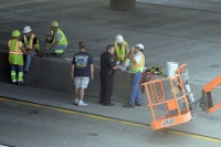 Inspector on cherry picker injured on Interstate 279; traffic restricted